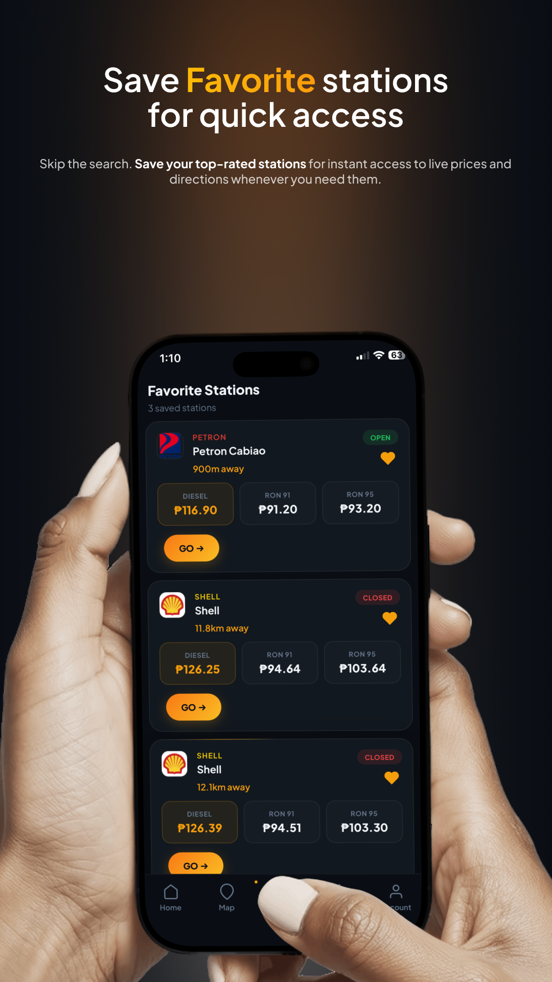 Save Favorite Stations